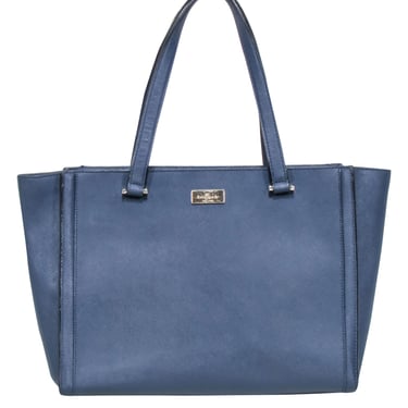 Kate Spade - Navy Leather Saffiano Leather Tote Bag