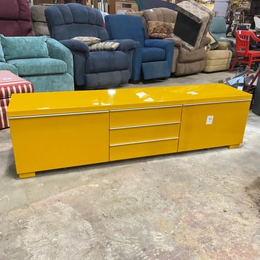 IKEA BESTÅ BURS Glossy Yellow Console Cabinet