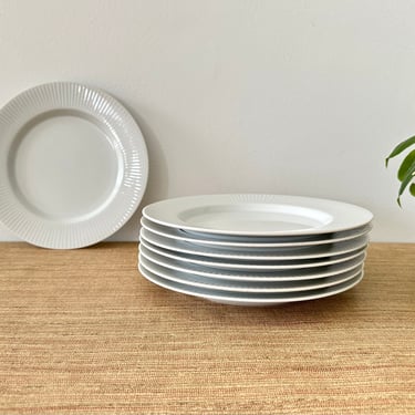 Vintage Dansk Fluted White Cafe Salad Plate - Set of 8 