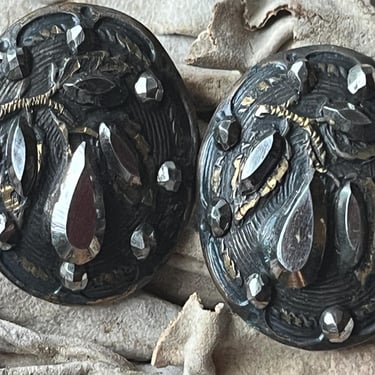 Victorian Buttons with Gem Stones 