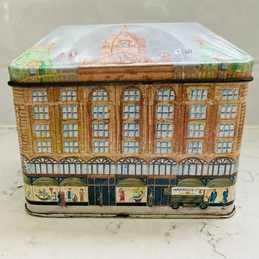 Vintage Harrods Knightsbridge Tin Made in England; Biscuit/Cake/Toffee by LeChalet