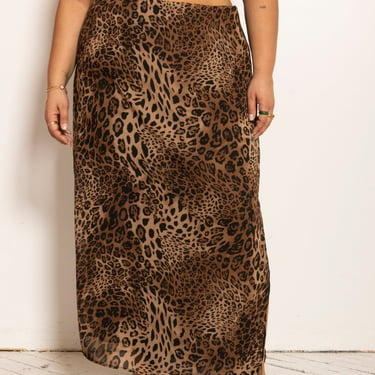 GIA/irl -  Bella Leopard Maxi Skirt