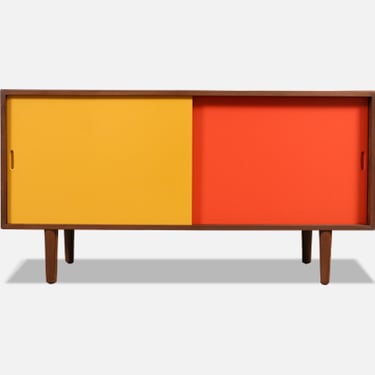 Custom Made Multi-Color Lacquered Credenza by Danish Modern LA