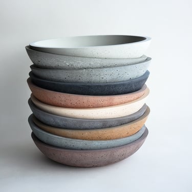 Concrete Bowl - large, modern, inverse design 