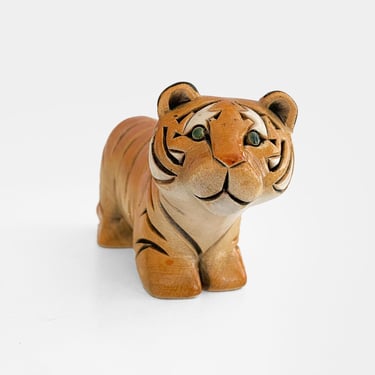 Artesania Rinconada Tiger Cat #33 Earthenware Ceramic Figurine 