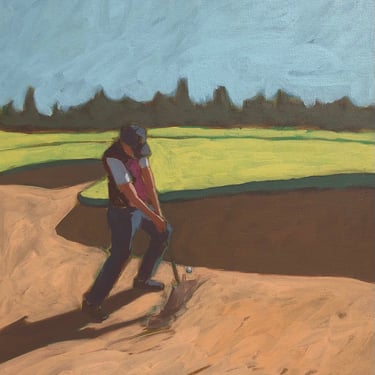 Golfer #2  |  Original Acrylic Painting on Canvas 16