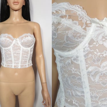 Vintage White Lace Bustier (32B) – Shop Restyled