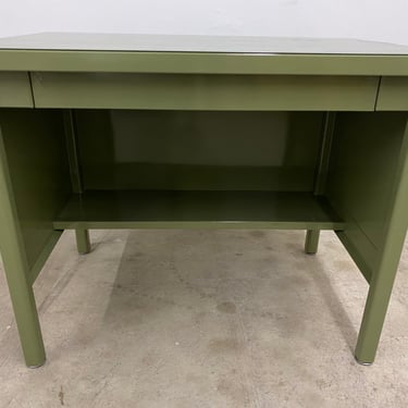 Mid-Century Industrial Steel Writing Table / Desk | Rehab Vintage ...