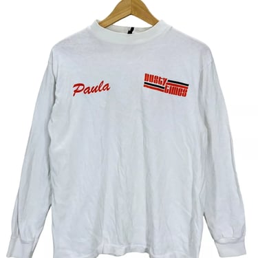 Vintage 80's Dusty Times Off Road Racing Rally Long Sleeve T-Shirt M