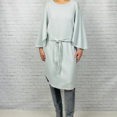 Hermes Kimono Sleeve Cashmere Dress, Size FR 40/US 8, Light Blue
