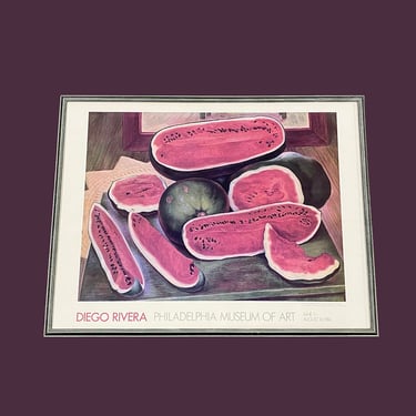 Vintage Diego Rivera Print 1980s Retro Size 26x34 Contemporary + The Watermelons + Philadelphia Museum of Art + Fruit Wall Art + Mexican 