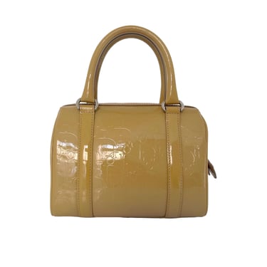 Dior Yellow Patent Leather Boston Bag
