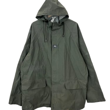 Men’s Helly Hansen Green PVC Rain Jacket Large