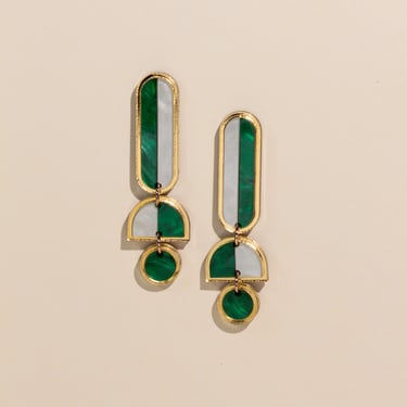 Lanie Statement Earrings - Green