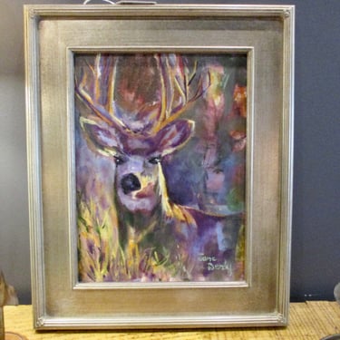ORIGINAL SIGNED OIL PAINTING ”ON GUARD” BY JANE BUNDY