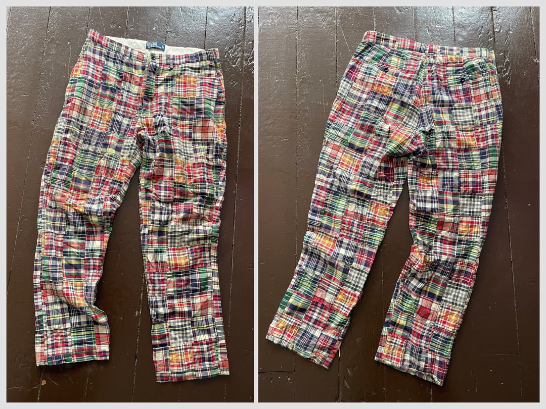 Polo patchwork pants best sale