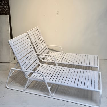 Pair of Rare Brown Jordan Kailua Chaise Lounge Chairs Mid Century Outdoor Patio Furniture 