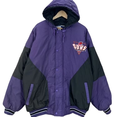 Vintage 90's Phoenix Suns Logo 7 Puffer Parka Jacket Large