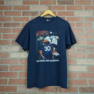 Vintage 90s NFL Denver Broncos Football Locker Room ORIGINAL Sports Tee - Large 