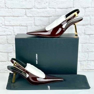 SAINT LAURENT
Lee Slingback 75mm, Size 38