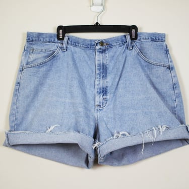 Vintage 1990s High Waist Denim Shorts, Size 42 Waist 