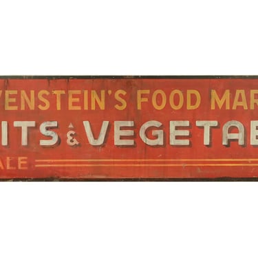 Reclaimed 221.5 in. Fruits & Vegetables Aluminum Movie Prop Sign