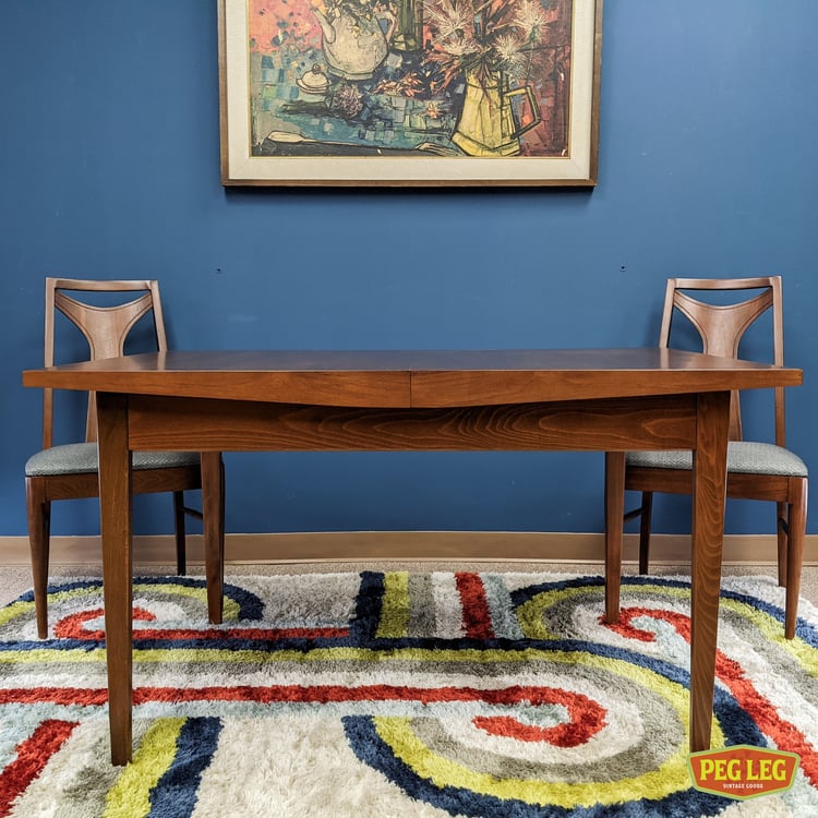 Mid Century Modern walnut dining table