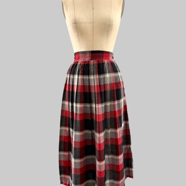 1950s Plaid Skirt