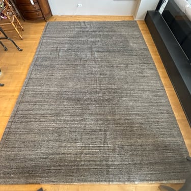 Grey & Blue 100% Recycled PET Yarn Wrap Area Rug
