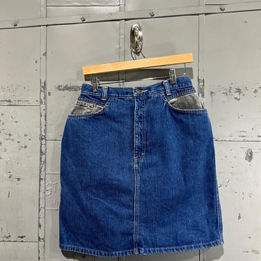 Size 13 31” waist Vintage Jean Skirt  pencil skirt British raj 