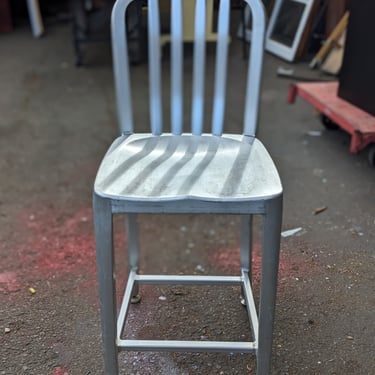 Crate and Barrel Aluminum Bar Stool