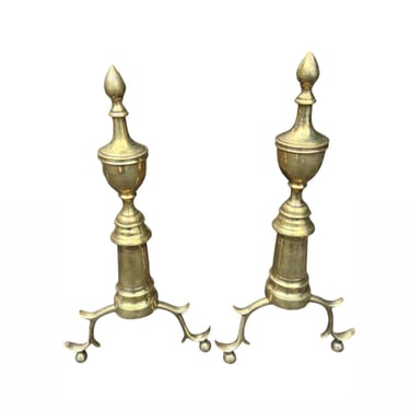 French Brass Andirons