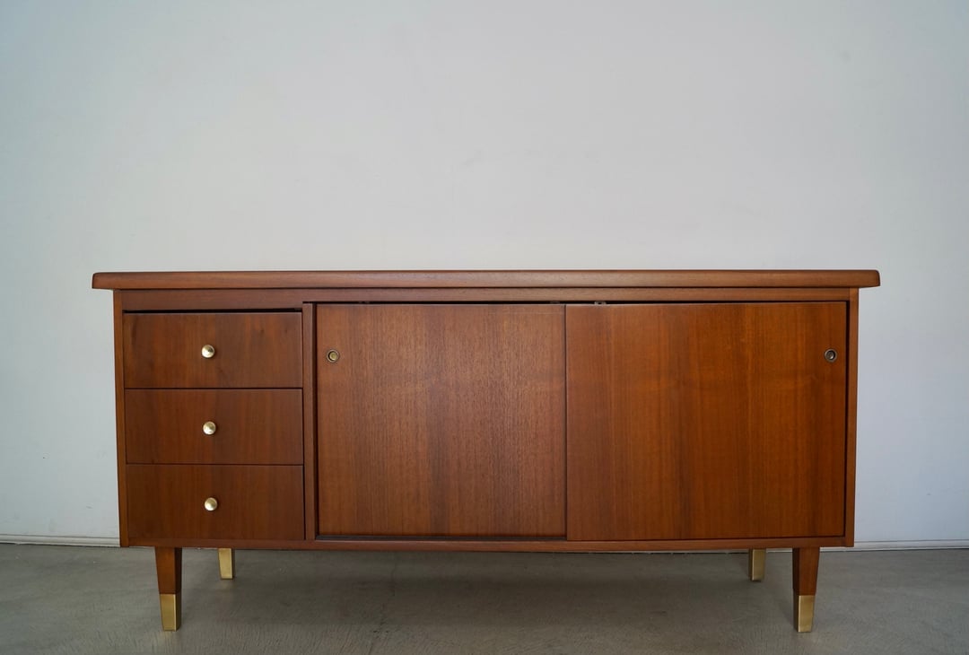 1950's MidCentury Modern Credenza / Sideboard Professionally Refinished. Cyclic Furniture