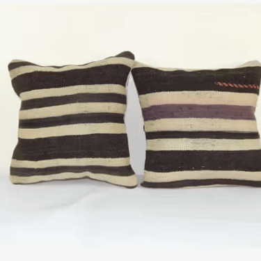 Striped Organic Turkish Pillow | 16" x 16"