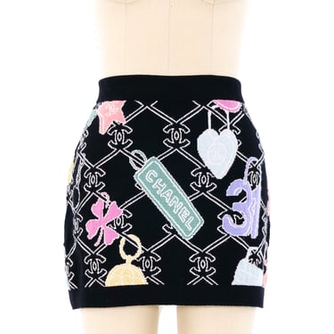 Chanel Logo Sweater Mini Skirt