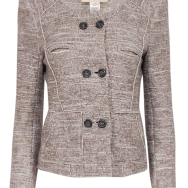 Isabel Marant Etoile - Beige & Cream Blend Button Front Jacket Sz 2