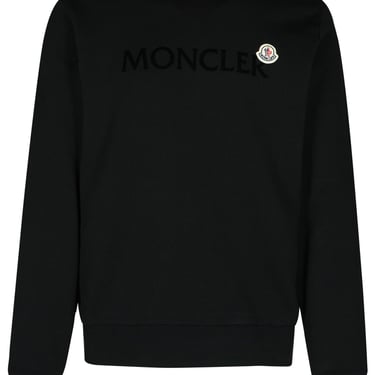 Moncler Black Cotton Sweatshirt Man