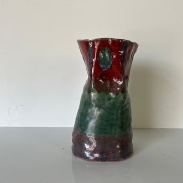 90's Jonathan Bergeron Art Pottery Vase 