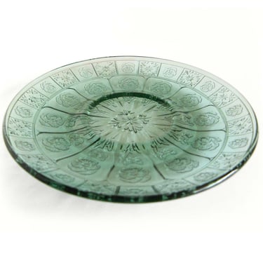 Vintage 1930s Depression Glass - Jeannette Glass Company Doric and Pansy Green Cup Saucer - Just One Replacement Saucer 