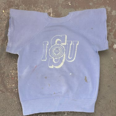 Vintage 1960’s ISU Purple Short Sleeve Sweatshirt