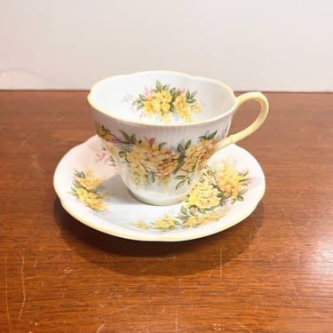 Vintage Royal Albert Tea Cup and Saucer Laburnum Blossom Time Series 