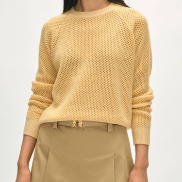 White + Warren | Cashmere Mesh Sweatshirt