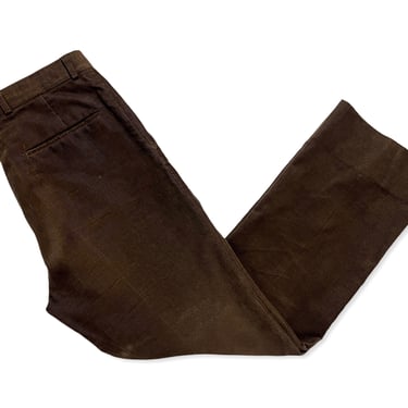 Vintage 1970s/1980s Pinwale Corduroy Trousers / Pants ~ 32.5 x 30 ~ Straight Leg ~ John Weitz ~ Needlecord 