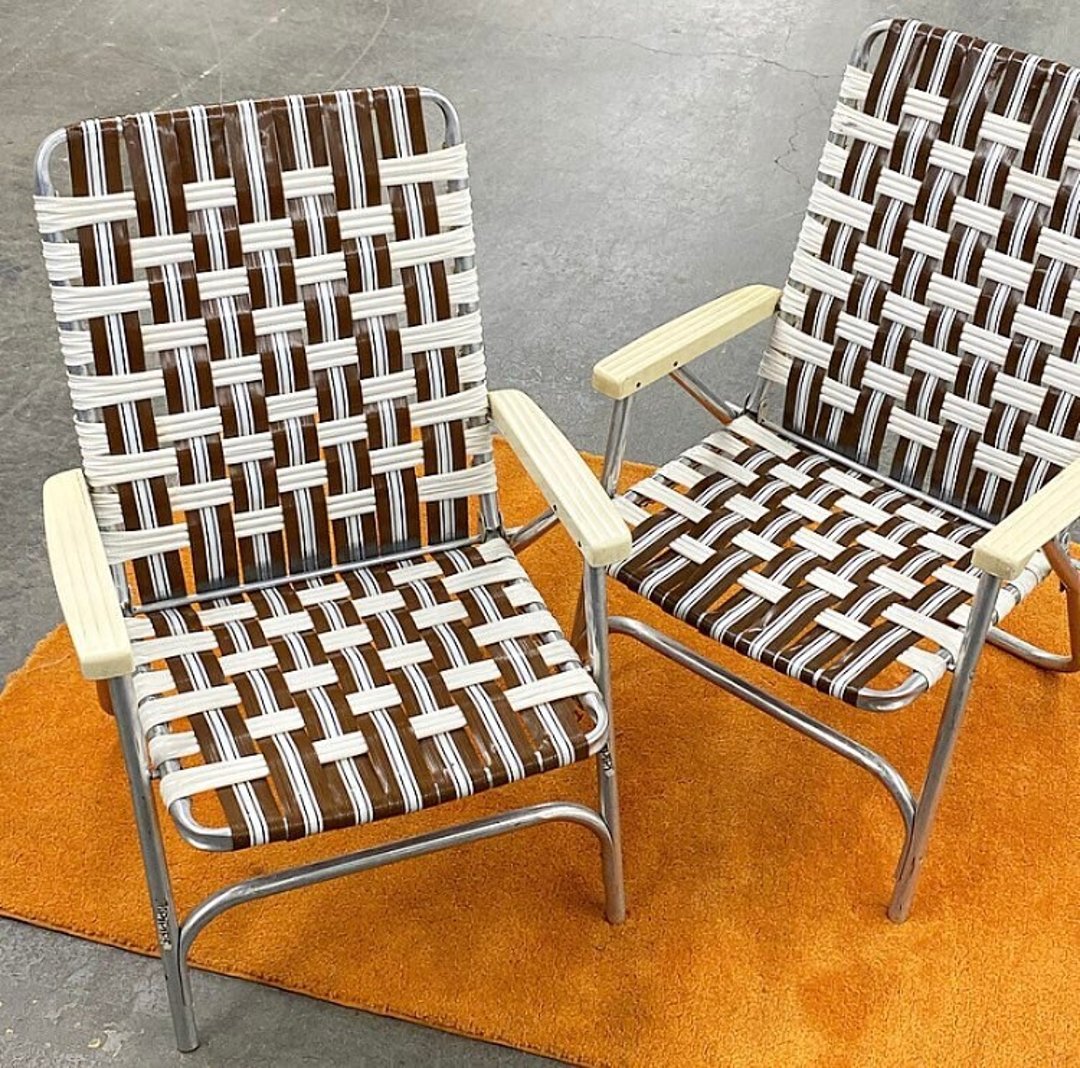 Vintage Lawn Chairs Retro 1970s Mid Century Modern + Lawnlite + Set