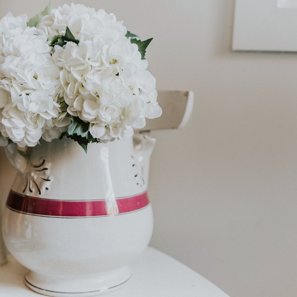Large Double Embossed Handled Ironstone Slop Pot | Stained | The Cozy ...