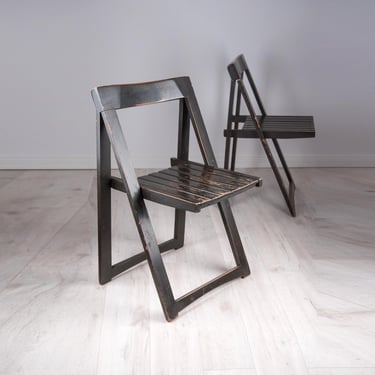 Aldo jacober chair/ Folding chair/ folding chairs vintage/ strong beech wood/ black folding chair 