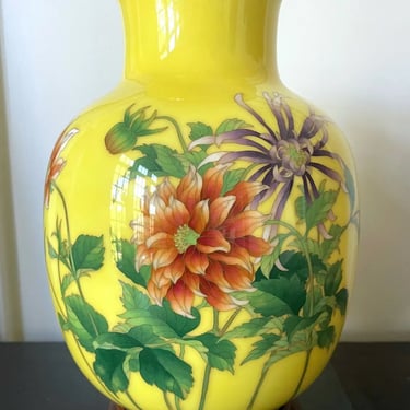 Japanese Cloisonné Vase Ando Jubei with Storage Box