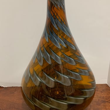 Mid Century Modern Hand Blown Glass Vase 