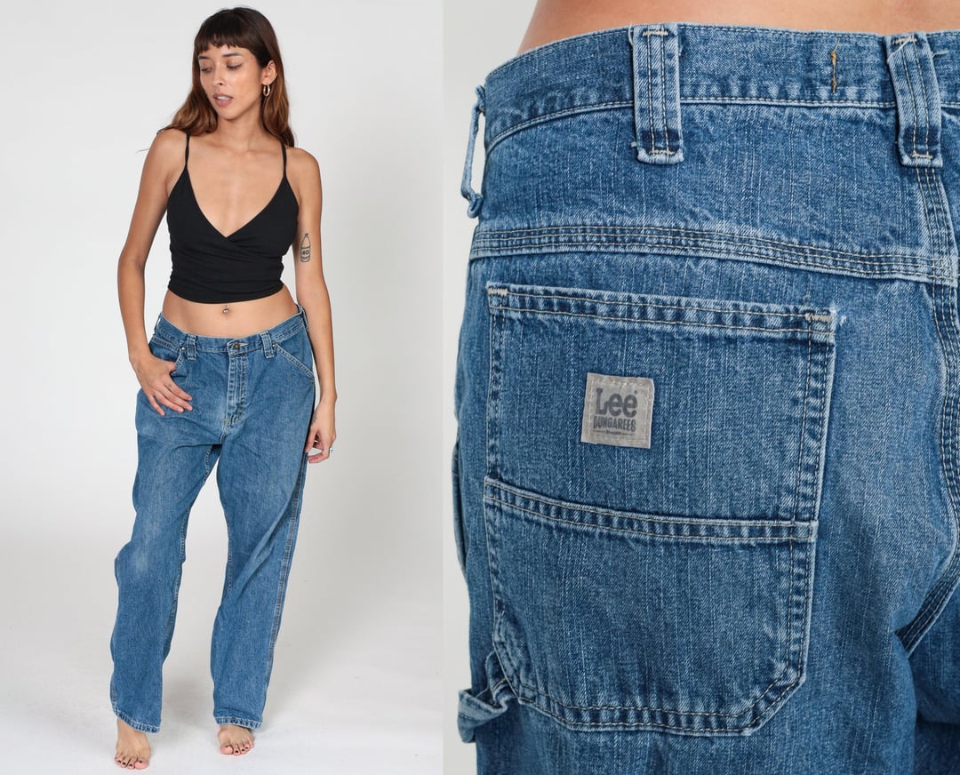 Lee Dungarees Denim Carpenter Shorts Vintage 90's 