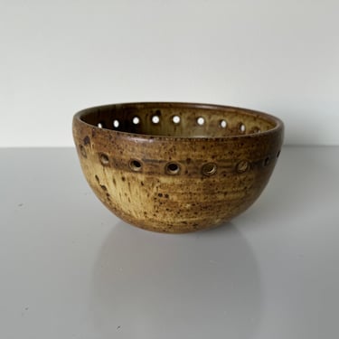 1980's S. Hubbard Organic  Art Pottery Bowl 